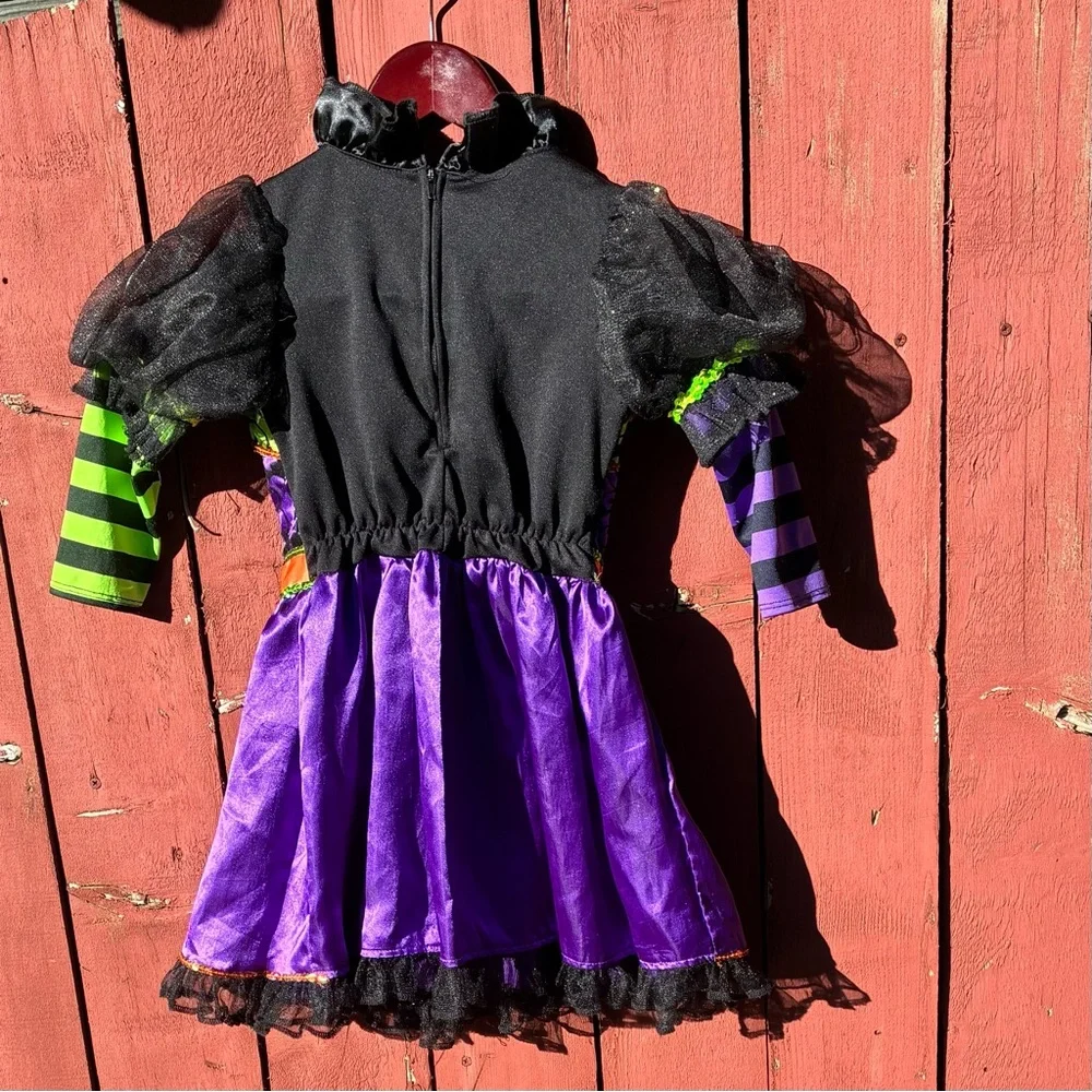 Witchy Costume Sparkly Mystical Horns 5 6 Black Bats Hocus Pocus S Halloween